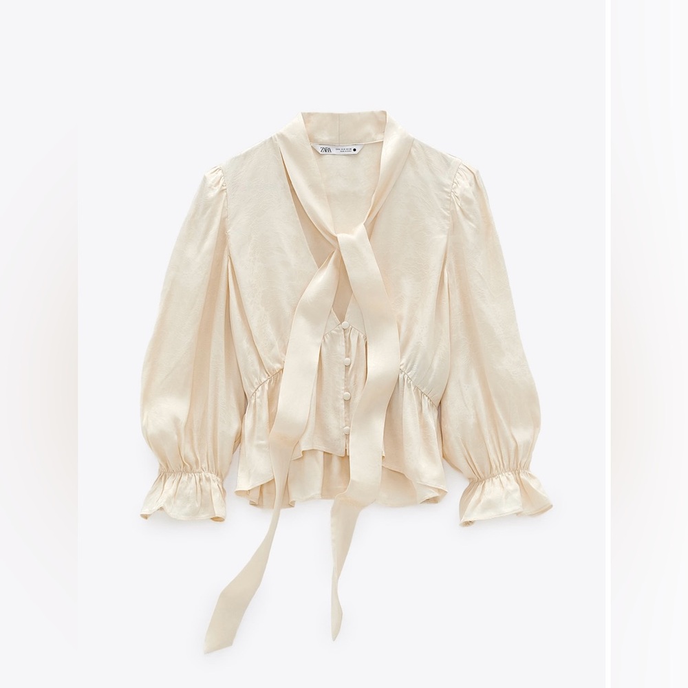 Zara cream blouse